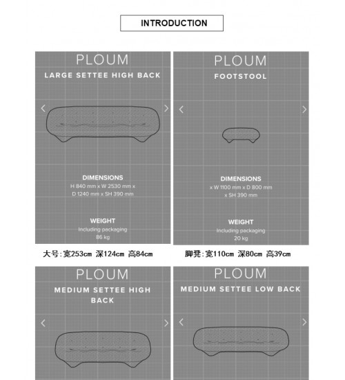 法国 Ligne Roset写意空间 Ploum 沙发多人三人双人客厅极简